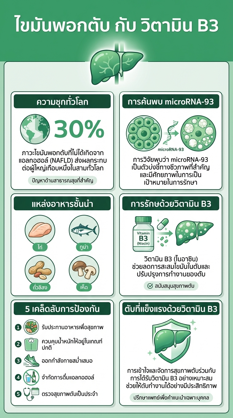 อินโฟกราฟิก: ไขมันพอกตับกับวิตามิน B3