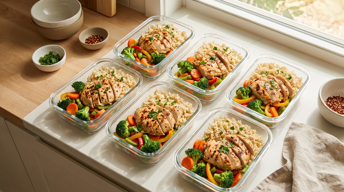 อาหารคลีน meal prep สำหรับรูทีนลดน้ำหนัก